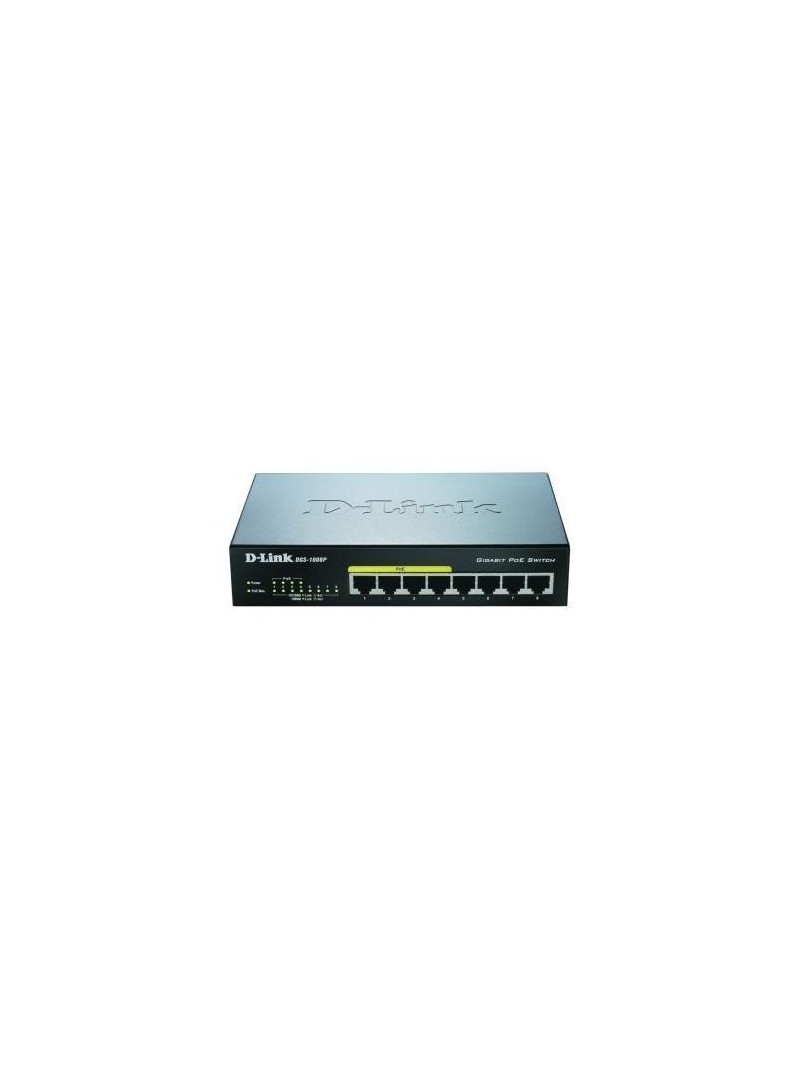 Switch D-link DGS-1008P - 8 puertos (4 puertos PoE) - Gigabit
