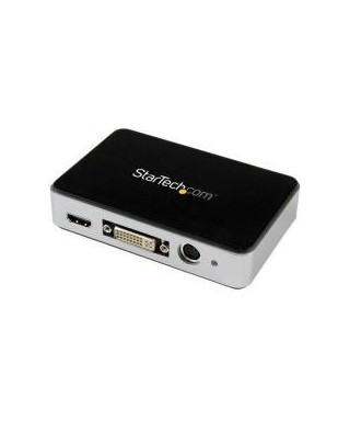 Adaptador StarTech USB3HDCAP - Capturadora de Vídeo USB 3.0 a HDMI, DVI, VGA y Vídeo