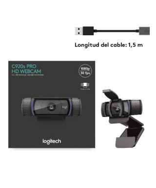 Webcam Logitech HD PRO C920S CON TAPA