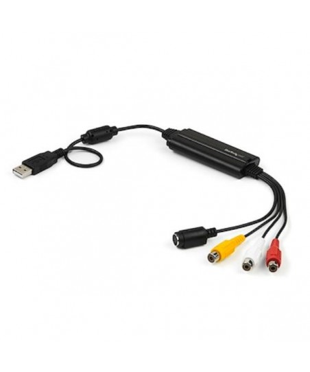 Cable StarTech SVID2USB232 de Captura S-Video o Compuesto a USB 2.0 con Soporte T