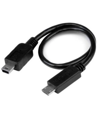 Cable StarTech UMUSBOTG8IN - USB OTG de 20cm Adaptador Micro USB a Mini USB