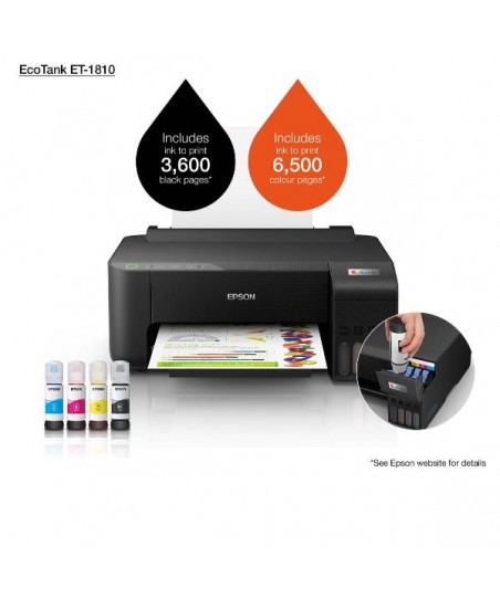 Impresora Epson EcoTank ET-1810 - Inkjet - A4 - Color - Wifi - Red