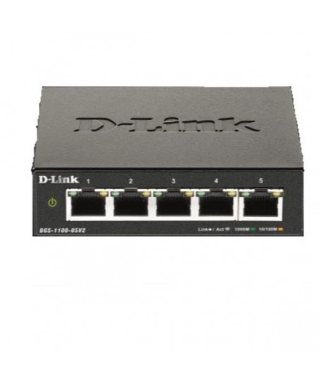 Switch D-Link DGS-1100-05V2 de 5 puertos Smart Managed