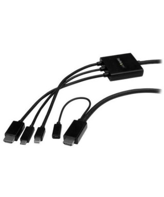 Cable StarTech CMDPHD2HD de 2m de HDMI - MiniDisplay Port - USB C a USB C - HDMI - MiniDisplay Port