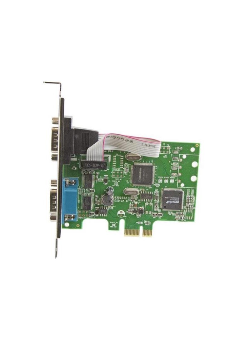 Tarjeta Serie PCI Express StarTech de 2 Puertos DB9 RS232 UART 16C1050