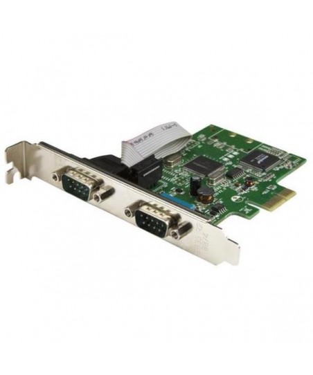 Tarjeta Serie PCI Express StarTech de 2 Puertos DB9 RS232 UART 16C1050