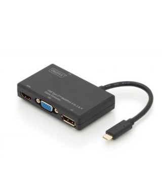 Convertidor de vídeo multipuerto DIGITUS 4 en 1 USB Type-C