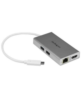 Adaptador StarTech USB-C Multifuncion Blanco HDMI Red para Portatil