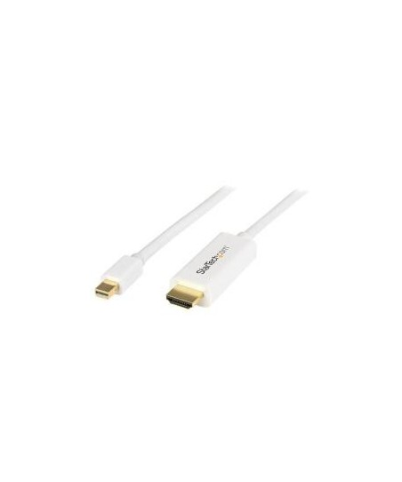 Cable StarTech MDP2HDMM2MW de 2m - Blanco - 4K - de MiniDP a HDMI