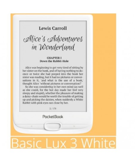 E-Book Pocketbook BASIC LUX 3 INK WHITE de 6" táctil - 8 GB