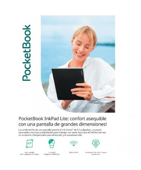 E-Book POCKETBOOK INKPAD LITE MIS GREY de 9,7" táctil - 16 GB