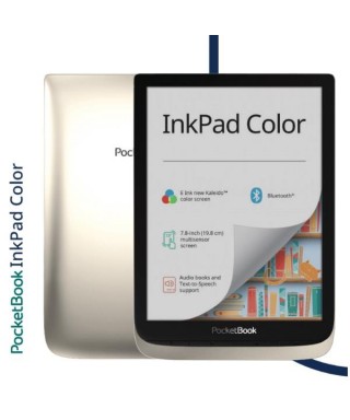 E-Book POCKETBOOK INKPAD COLOR de 7,8" táctil de 16GB