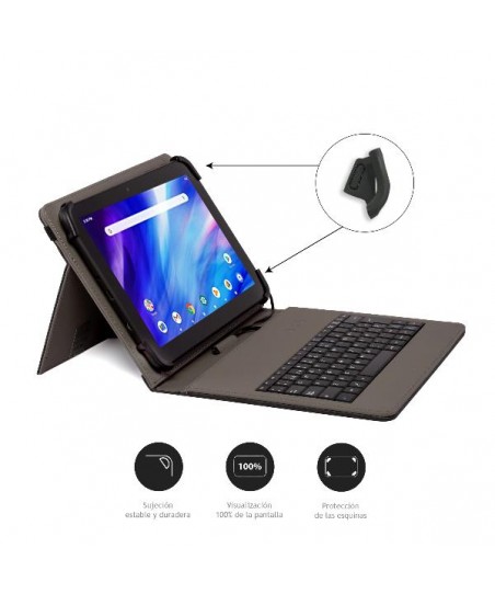 Funda con Teclado USB para Tablet 9,7" a 10.5" Negra de la marca Nilox NXFU001