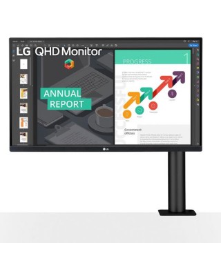 Monitor LG ERGO MARCOS ULTRAFINOS de 27"/IPS/4K/Regulable/Multimedia/2 HDMI/1 DP