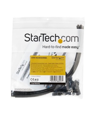 Cable de seguridad StarTech DOBLE LAZO de 30 cm