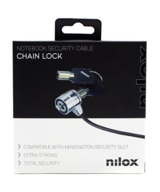 Cable de seguridad Nilox NXSC001 - Candado con llave - 1.80 metros