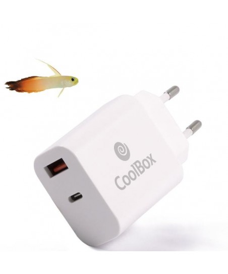 Cargador USB para casa CoolBox COO-CUAC-20P