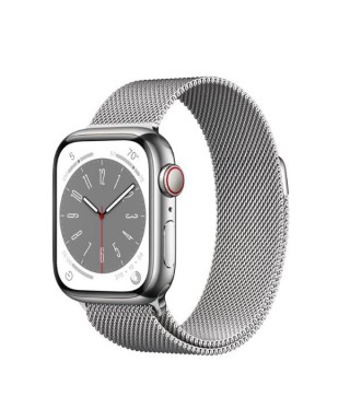 Smartwatch Apple Watch Series 8 Cell 45mm Silver Steel Case Silver Milanese L - 1,9" - 36h