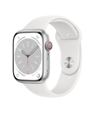 Smartwatch Apple Watch Series 8 Cel 45mm Silver Alum Case White Sport Band - 1,9" - 36 h