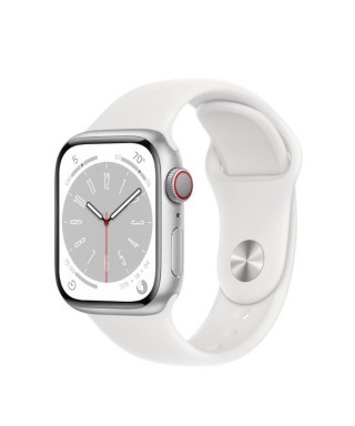Smartwatch Apple Watch Series 8 Cel 41mm Silver Alum Case White Sport Band - 1,9" - 36h