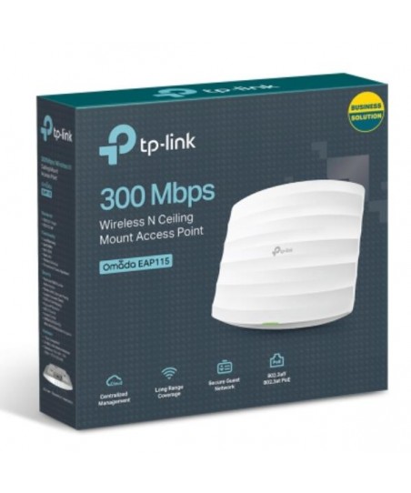 Punto de acceso Wifi tp-link EAP115 - POE+/Ext. Power Supply - 300 Mbps