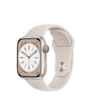 Smartwatch Apple Watch Series 8 Cell 41mm Gold Steel Case Starlight Sport Ba de 1,9" - 36h