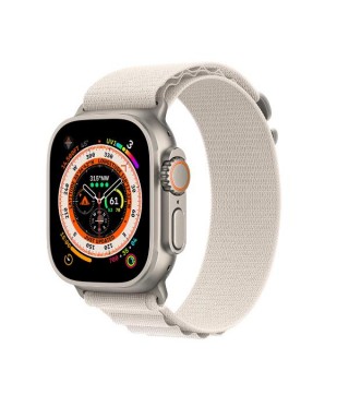 Smartwatch Apple Watch Ultra GPS Cell 49mm Titanium Case Starlight Alpine Sma - 1,92" - 18h