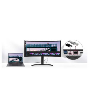 Monitor LG 34WQ75C -B CURVO de 34"/IPS/Regulable/Multimedia/2 HDMI/1 DP