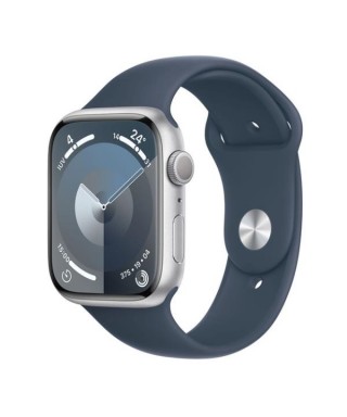 Smartwatch Apple Series 9 GPS Cellular 45MM de 1,8" - 18h - SILVER ALUMINIUM CASE WITH STORM BLUE SPORT BAND - S/M
