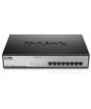 Switch D-Link DGS-1008MP - 8 Puertos - Gigabit - PoE+ (140W)