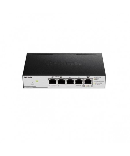 Switch D-Link DGS-1100-05PDV2 - 5 puertos (2 puertos POE) - Gigabit - Smart Managed
